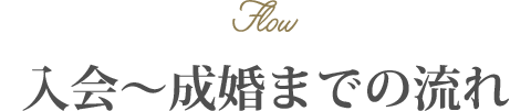 入会～成婚までの流れ